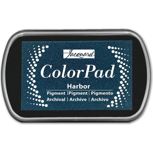 Tampone D'inchiostro Jacquard Pigment Harbor - Blu A Lenta Essiccazione-image