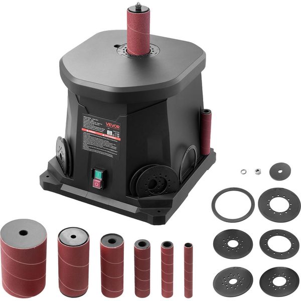 Levigatrice A Mandrino Oscillante Vevor, Levigatrice A Mandrino A 2000 Giri/Min. Con 6 Manicotti (12,7-76,2 Mm), Corsa 15 Mm E Raccordo Per La Polvere Per La Finitura Di Mobili, La Levigatura Artigianale, La Lavorazione Del Legno Fai Da Te-image