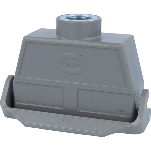 05300240764 Harting Han 24B Custodia Per Accoppiamento Alto, Uscita Cavo Diritto 1Xm25, Con 1 Staffa Longitudinale M25 Attacco A Vite-image
