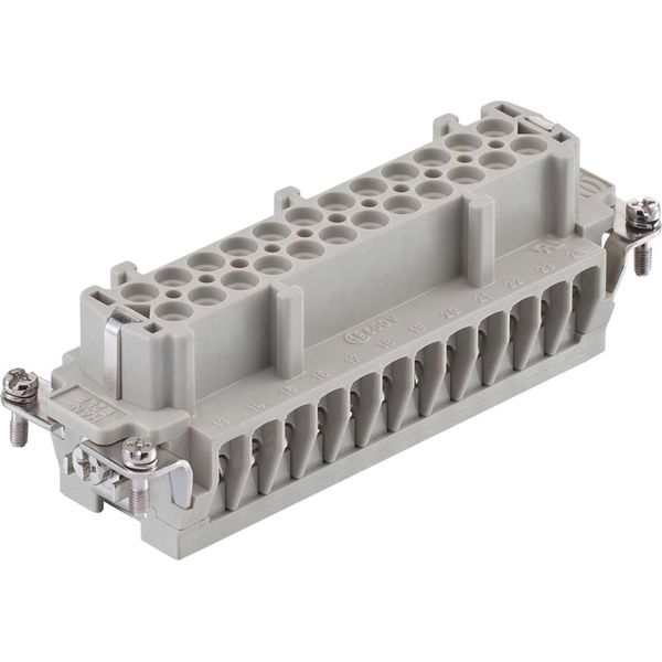 09330242791 Harting Han 24E Inserto Presa Fe(Au)/Cuni (F) Connessione A Vite, 24 Poli+Pe 400V, 16A - 1 Pezzo-image