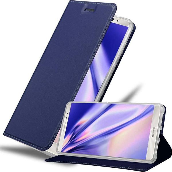 Cadorabo Custodia Per Cellulare Per Huawei Mate 8 Custodia Protettiva In Blu Cover Etui Book Case Booklet-image
