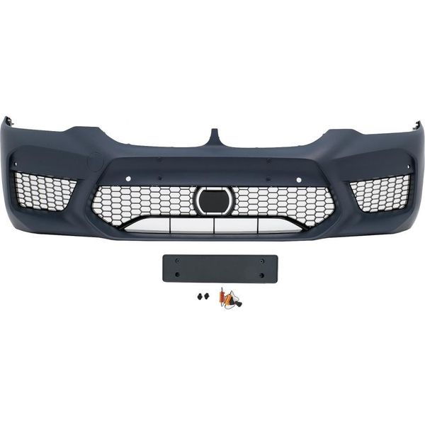 Paraurti Anteriore Per Bmw Serie 5 G30 G31 Berlina Touring 2017-2019 M5 Sport Look.-image