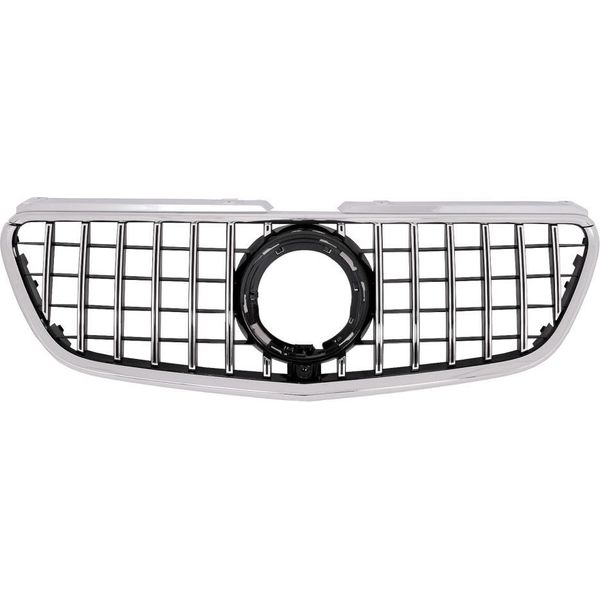 Griglia Radiatore Per Mercedes Vito W447 2020+ Gtr Panamericana Look Nero Cromato.-image
