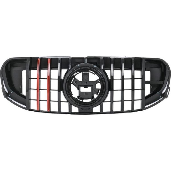 Griglia Del Radiatore Con Inserto Rosso Per Mercedes Gls Suv X167 2019-2023 Design Gtr.-image