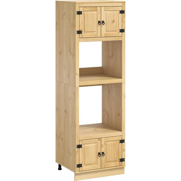 Vidaxl Armadio Ski Marrone Miele 66 X 58 X 207 Cm Legno Di Pino Massiccio-image