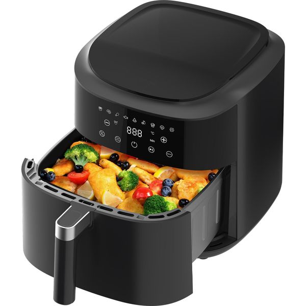Friggitrice Ad Aria Calda 9L Di Grande Capacità - 9 Programmi Preimpostati, 2350W Di Potenza, Circolazione Dell'aria Calda A 360°, Touch Screen A Led-image