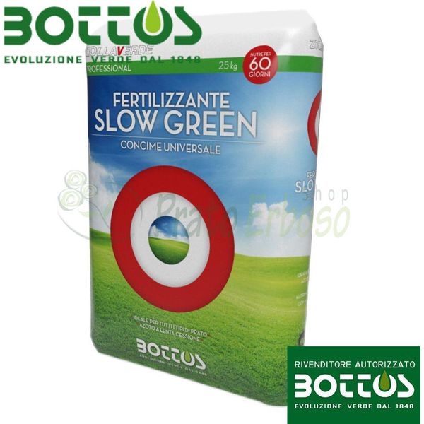 Bottos Slow Green 22-5-10 + 2 Mgo - Fertilizzante Per Prato Da 25 Kg-image