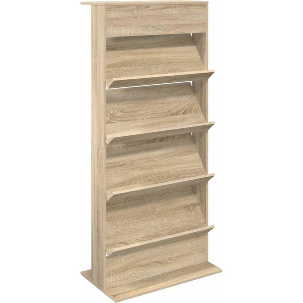 Vidaxl Portariviste In Rovere Sonoma 70 X 41 X 156 Cm Materiale A Base Di Legno-image