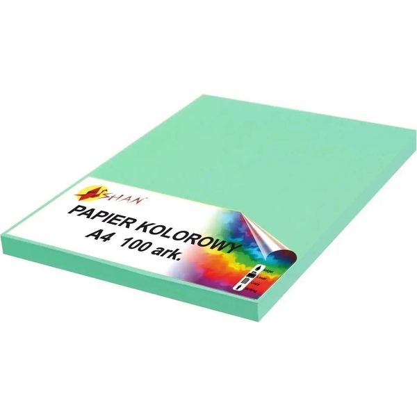 Carta Colorata A4 120G Verde Menta 100 Fogli-image