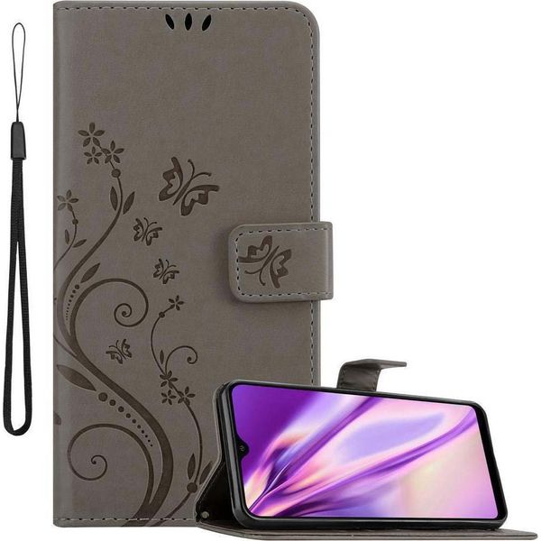 Cadorabo Cover Per Samsung Galaxy A10 / M10 Cover Protettiva In Grigio Cover Protettiva Cover Per Telefono Cellulare Cover Fiori Custodia Fiore-image