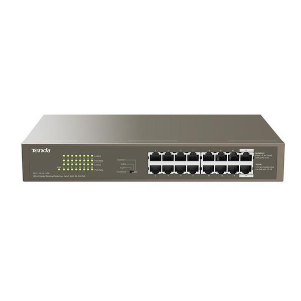 Tenda TEG1116P-16-150W Tenda Switch 16-Port Ge TEG1116P-16-150W 135W (16X Poe)-image