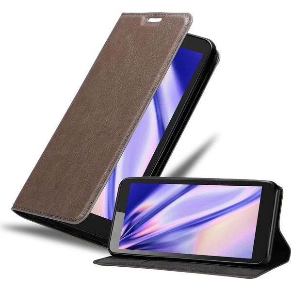 Cadorabo Custodia Per Zte Blade L8 Custodia Protettiva In Marrone Custodia Per Cellulare Cover Chiusura Magnetica-image