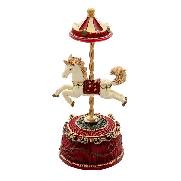 Carillon Clayre & Eef Cavallo Ø 9X21 Cm In Poliresina Rossa-image