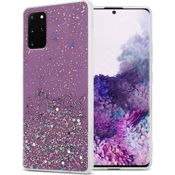 Cadorabo Custodia Per Samsung Galaxy S20 Plus Custodia Protettiva In Viola Custodia Del Telefono Cellulare Tpu Custodia Glitter Cover Custodia Glitter-image
