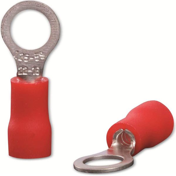 Quadrios 22C442 Capocorda Ad Anello Sezione (Max.)=1,5 Mm² Foro-Ø=5,3 Mm Parzialmente Isolato Rosso 1 Set (22C442)-image