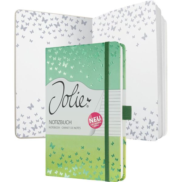 Taccuino Sigel Jolie "Butterfly Confetti Lime"" 174 Pagine 135 X 203 Mm Foderato"-image