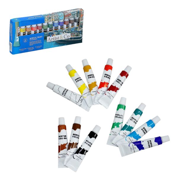 Colori Acrilici In Tubi Da 12 Ml 12 Pz.-image
