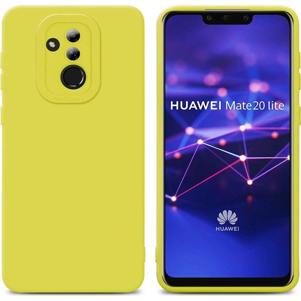 Cadorabo Cover Per Huawei Mate 20 Lite Cover Protettiva In Tpu Giallo Custodia In Silicone Custodia Per Cellulare-image