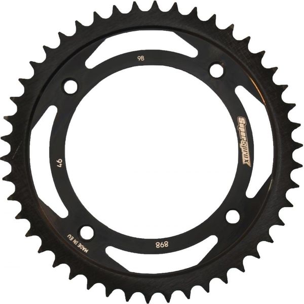 Pignone In Acciaio Supersprox 428 - 46T (Nero) RFE-898:46-BLK|ID 110,0 Lk 132,0 4 Fori-image