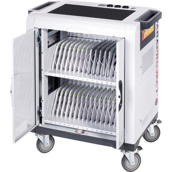 Parat Paraproject Trolley I32 - Trolley (Sincronizzazione E Ricarica) Per 32 Tablet / 1 Notebook - Chiudibile A Chiave-image