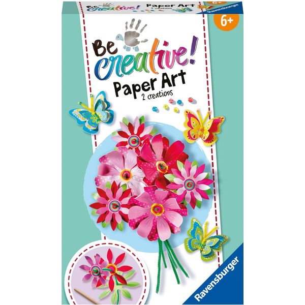 Ravensburger Becreative Paper Art Fiori E Farfalle, Artigianato-image