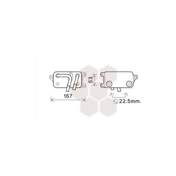 Van Wezel 06003396 - Radiatore Olio Oe 17217519213 Per Serie 7 (E65), Serie 6 (E64), Serie 6 (E63), Serie 5 (E61), Serie 5 (E60)-image