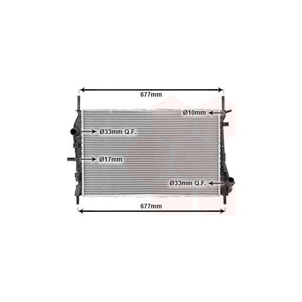 Van Wezel 18002376 - Oe 1216264 Radiatore, Raffreddamento Motore Per Mondeo Iii-image