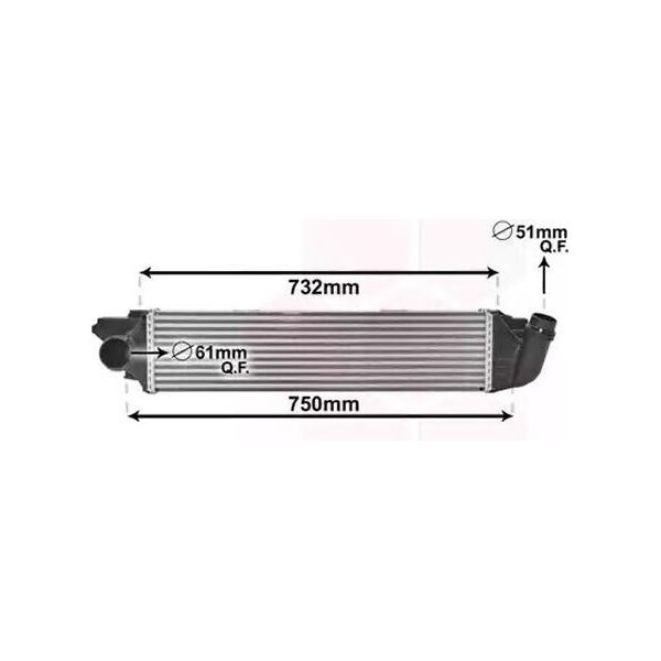 Van Wezel 37004622 - Intercooler Oe 4422266 Per Talento, Vivaro (X82), Vivaro B (X82), Trafic Iii (Jg), Trafic Iii (Fg), Trafic Iii (Eg)-image