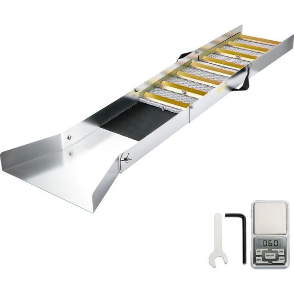 Sluice Box Pieghevole In Lega Di Alluminio - Compatto 127 Cm Per La Ricerca Dell'oro - Attrezzatura Leggera Per La Ricerca Dell'oro - Sluice Box Portatile Con Muschio Da Minatore - River & Stream.-image