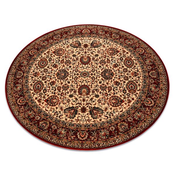 Tappeto Di Lana Kashqai 4362 102 Cerchio Ornamento Beige / Chiaretto Beige Ruota 200 Cm-image