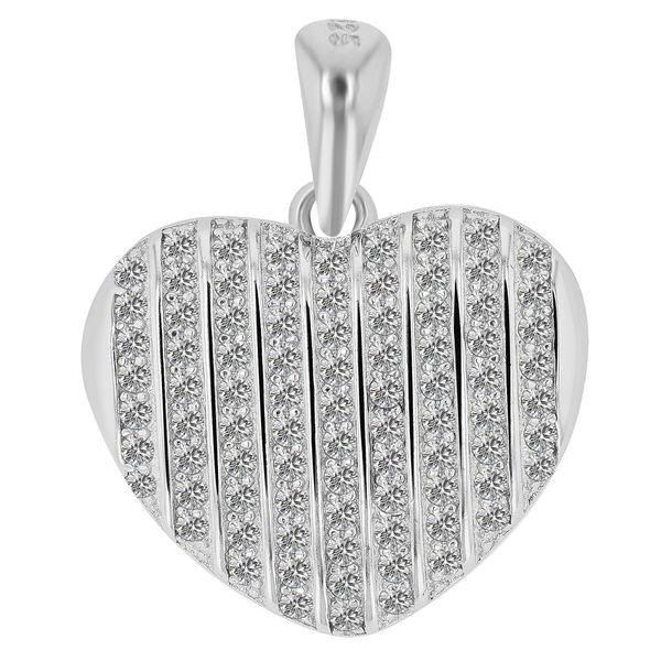 KettenanhäNger Adelia´S "Stilvoller Herz AnhäNger Aus 925 Sterling Silber", Silber, SchmuckanhäNger, Damen, Silber 925 (Sterlingsilber), KettenanhäNger-image