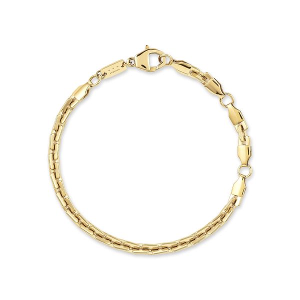 Edelstahlarmband Copenhagen Studios "Schmuck Geschenk Edelstahl Armkette Unisex", Gelbgoldfarben, ArmbäNder, Damen, 22Cm, Edelstahl, Edelstahlarmband-image