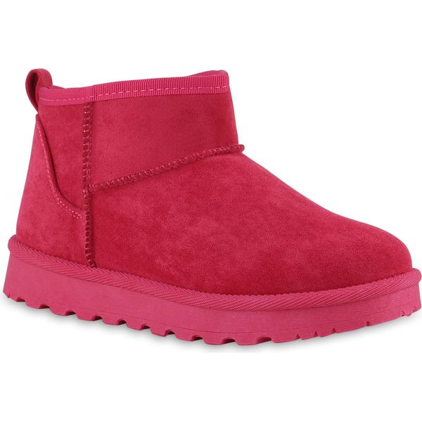 Van Hill Donna Stivali Invernali Foderati Caldi Stivaletti Scarpe Con Suola Battistrada 841491, Colore: Fucsia, Taglia: 37-image