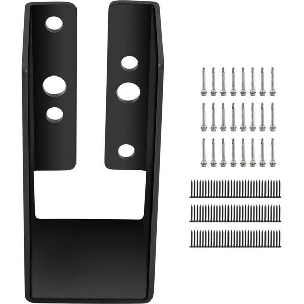 Set Di Supporti Per Pali Con Manicotto A Vite Per Terra 12 Pezzi 5X10Cm - Robusto Legno Segato Per Un Fissaggio Stabile - Ideale Per Il Giardinaggio E La Paesaggistica-image