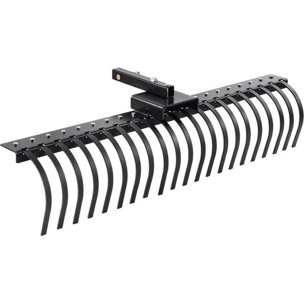 Rastrello Trainato 152,4 Cm - Arieggiatore - Rastrello A 21 Denti - Accessori Per La Cura Del Giardino - Accessori Per Il Prato-image
