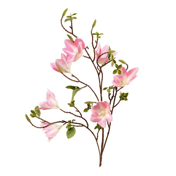 Bouquet Di Magnolia Di Simulazione, Bouquet Di Magnolia Artificiale, Fiore Di Magnolia Di Simulazione, Fiore Di Stelo Di Magnolia Artificiale, Fiore Artificiale-image