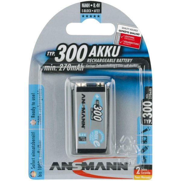 Ansmann Maxe Plus - Batteria 9V - Nimh - (Ricaricabile) - 250 Mah-image