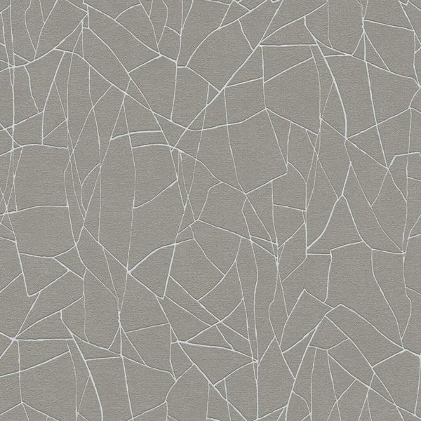 Profhome 399343-GU Carta Da Parati Grafica In Tessuto Non Tessuto Astratta Grigio Scintillante Bianco 5,33 M2-image