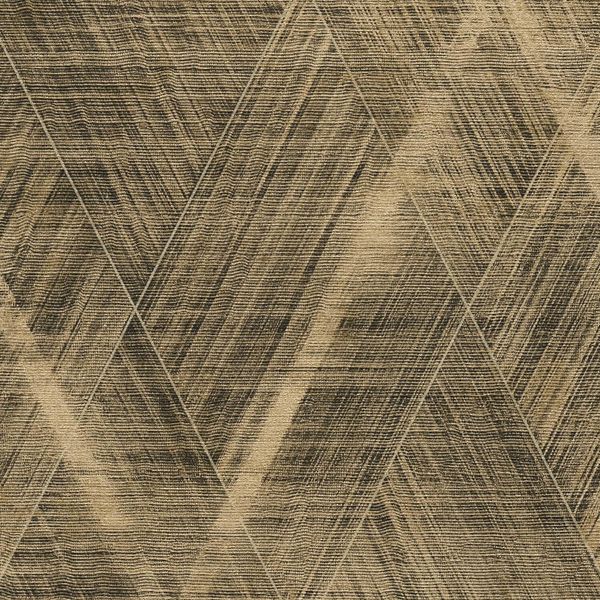 Profhome 388245-GU 3D Vliestapete Chevron Muster Schimmernd Gold Schwarz 5,33 M2-image