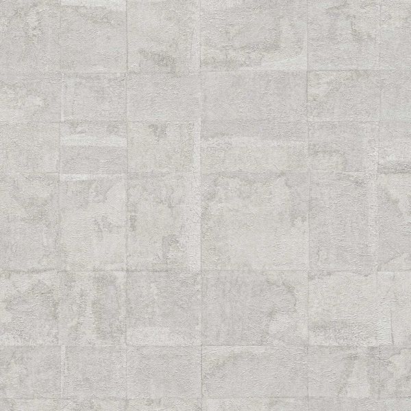 Profhome 396713-GU Carta Da Parati In Tessuto Non Tessuto Stone Tile Grigio Metallizzato Argento 5,33 M2-image