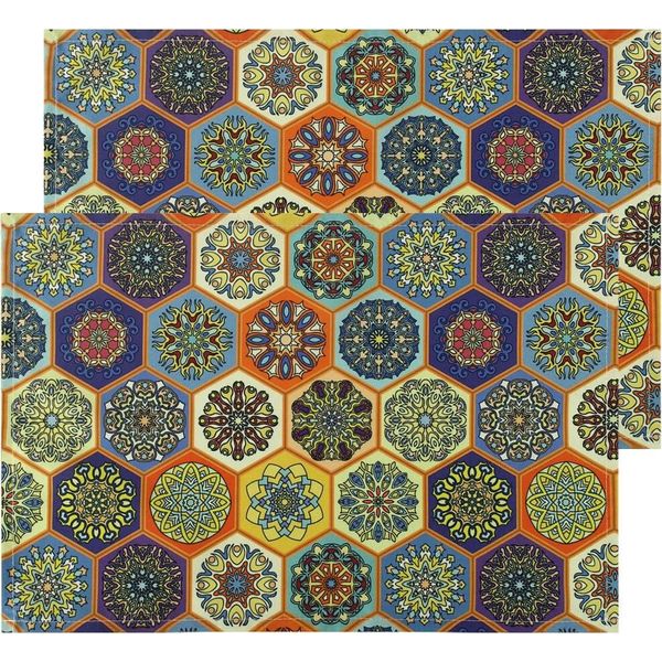 Tovagliette Tessili Cloth Piastrelle Motivo Mosaico Set Di 2 45X30 Cm-image