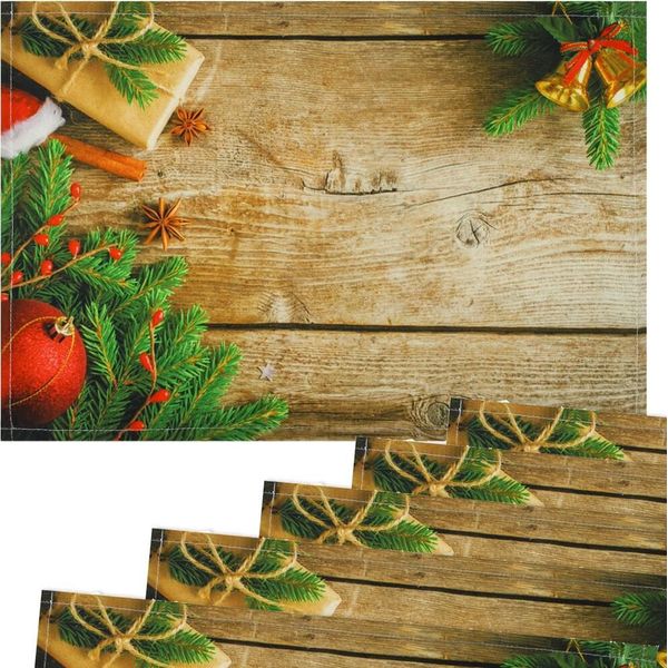 Tovagliette Tovagliette In Tessuto Tessuto Regalo Palline Spezie Legno-image