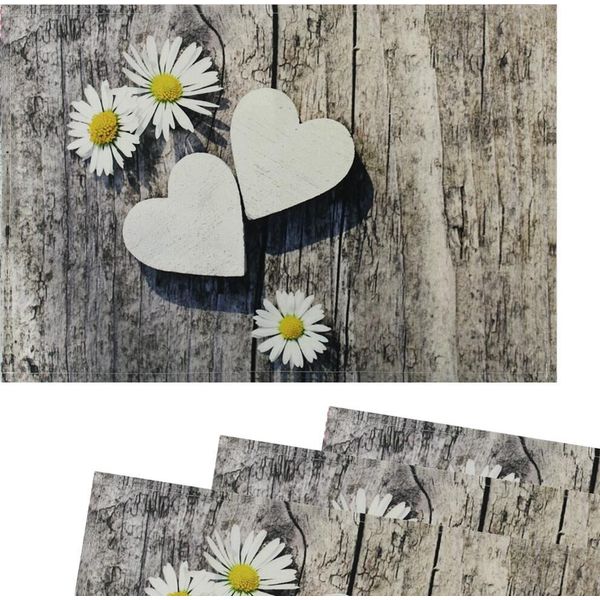 Tovagliette Tessili Cloth Margherite Cuori Set Di 4 45X30 Cm-image