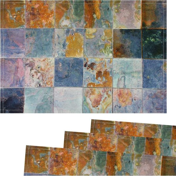 Tovagliette Tessili Cloth Piastrelle Stone Look Rust 4Pz 45X30 Cm-image
