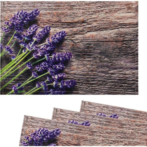Tovagliette Tessili Cloth Lavanda Tavole Di Legno Set Di 4 45X30 Cm-image