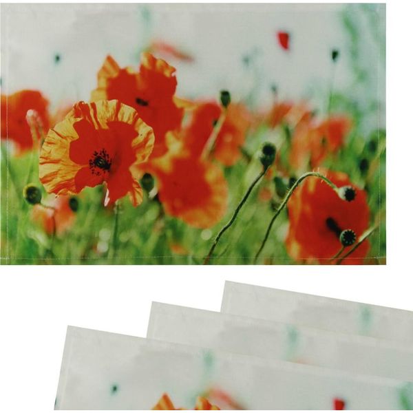 Tovagliette Tessili Cloth Papaveri Fiori Set Di 4 45X30 Cm-image