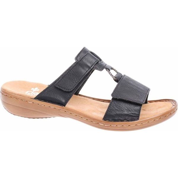 Rieker Mule Da Donna Con Chiusura A Velcro E Cinturino A T 60885, Misura:40 Eu, Colore:Nero-image