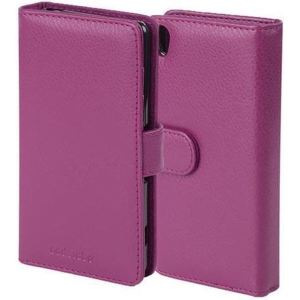 Cadorabo Custodia Per Sony Xperia Z5 Compact In Viola Cover Posteriore Telefono Cellulare Protettivo Copertura Libro Custodia Libretto Slot Per Schede-image