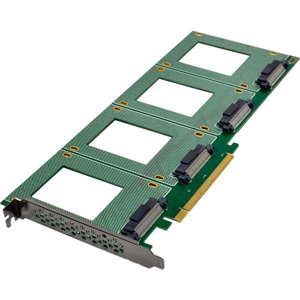 Inline Pcie Karte Zu 4X Intern U.2 Nvme SFF-8639 Bifurcation X16 (76660R)-image