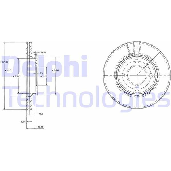 2X Disco Freno Delphi BG2109 Per Vw Golf Ii (19E 1G1) Golf Iii (1H1) 39Mm-image